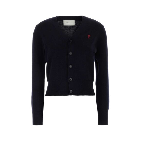Ami Women Midnight Blue Wool Cardigan